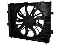 Water radiator air duct with fan. Porsche 958 Cayenne >>2014 - 95810606140, 95810606130, 95810606131, 958121203A